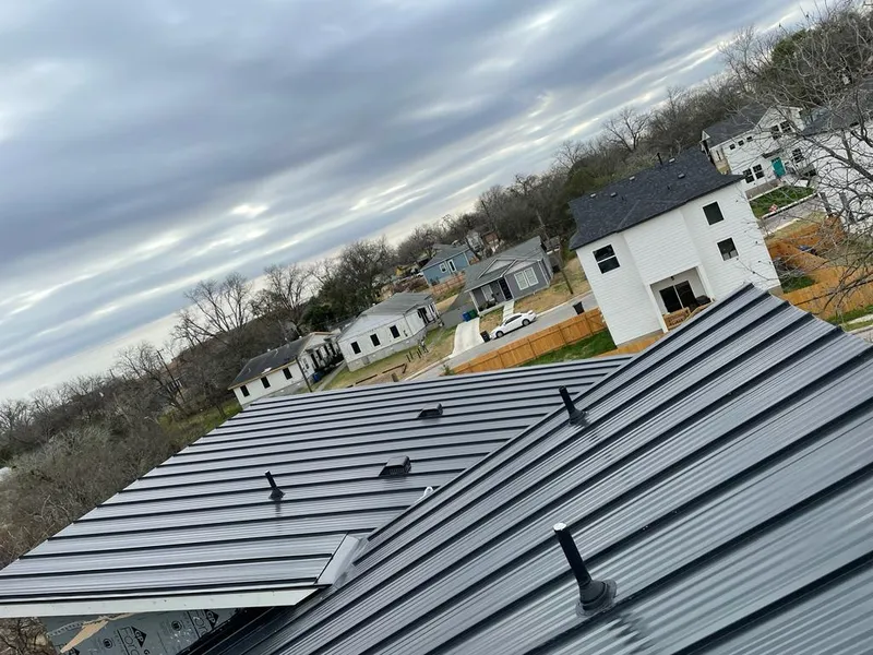 Standing seam metal roof panels with vents for Skylight Repair in Rio Rico